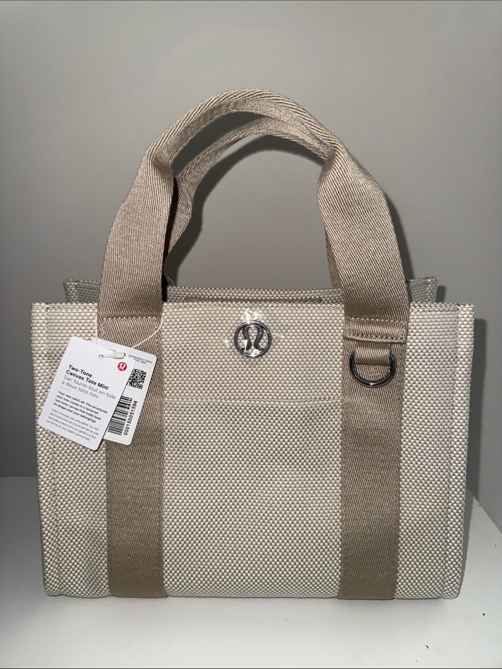 lululemon athletica Two-Tone Canvas Tote Mini - Sandstone/Taupe